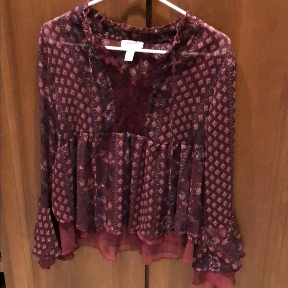 women’s long sleeve floral blouse